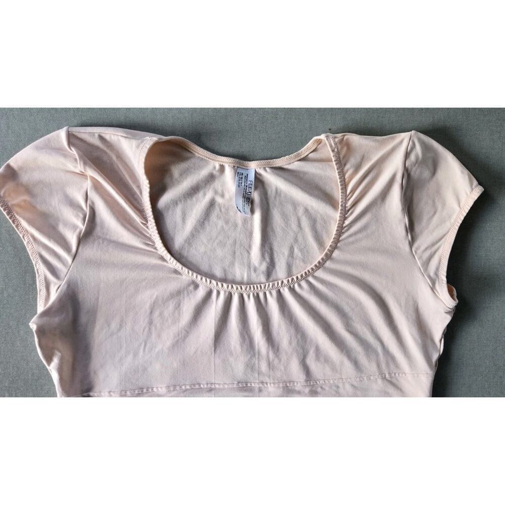 Flexees‎ Womens 2XL Pink Tee Shirt Shapewear Layer SS Scoop Maidenform - Picture 2 of 6